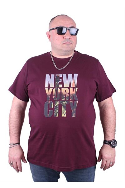 Starbattal Tricou cu decolteu mare New York City 23125 Roșu Claret