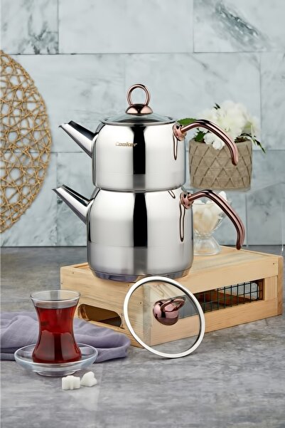 Cooker Tuana Mini Çelik Çaydanlık Bakır