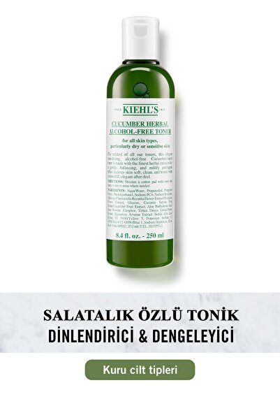 Kiehl's Cucumber Herbal Kuru ve Hassas Ciltler İçin Salatalık Özü İçeren Alko...