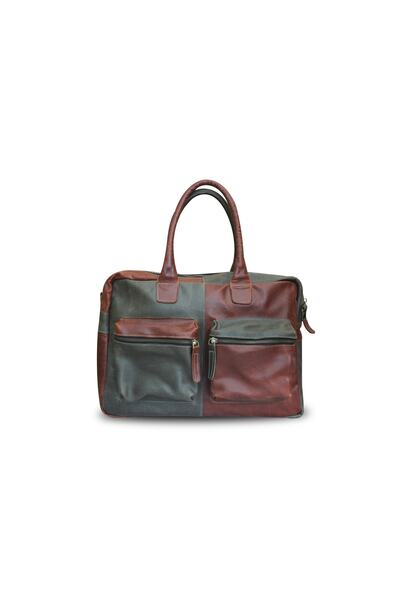 DUTCH-BAG Breda Unisex Italyan Deri Evrak Ve Laptop Çantası 17 Inç Notebook M...