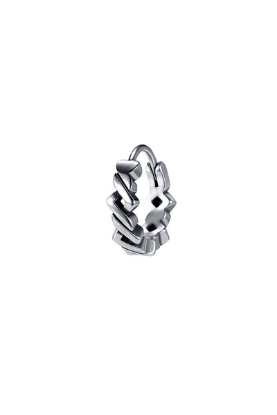 Viking Zigzag Modern Special Design 316l Steel Ring Snap Men's Earrings