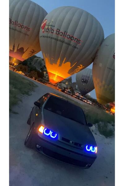 at aydın tuning Fıat Palio Uyumlu - Far Içi 4lü U Tip Rgb Angel Set 16 Renkli