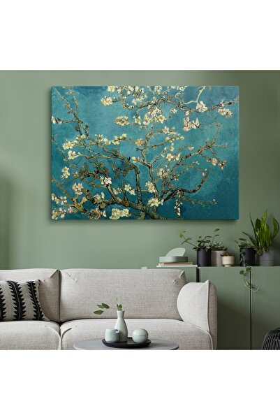 HOMEPACK Kanvas Duvar Tablosu Almond Blossom Çiçek Açan Badem Ağacı Tekli Can...