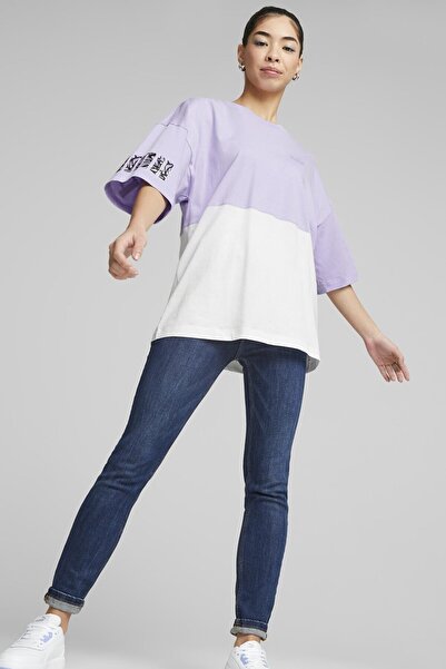 Puma Γυναικείο κοντομάνικο μπλουζάκι Power Nova Shine Col Purple