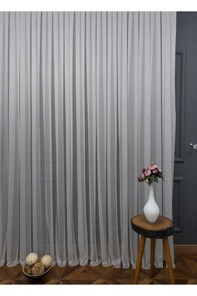 Esse Home Gray Gray Tulle Curtain Honeycomb Floor 300x260cm (1x2) Sparse Pleat Esse16444