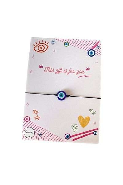 SWORDS CONCEPT Handmade Murano Evil Eye Bead Gift Bracelet