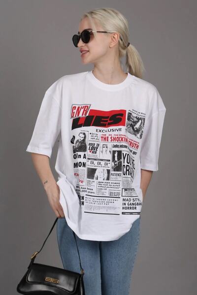 Machetta Μπλουζάκι Lies Exclusive εμπρός και πίσω με στάμπα μεγάλου μεγέθους