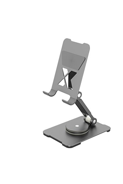 Ally 360 Derece Dönebilen Ve Katlanabilen Tablet Ve Telefon Standı Gri