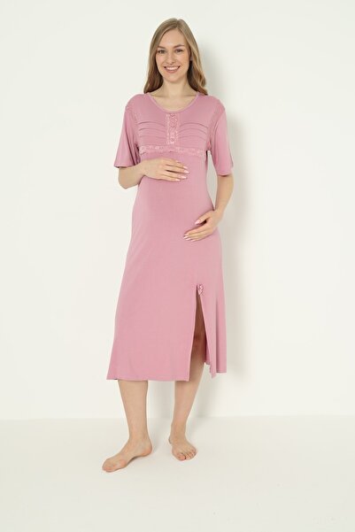 Miss Dünya Lissa Cămașă de noapte de maternitate și de maternitate cu dantelă