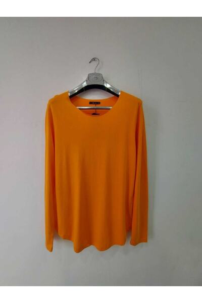 THE ONE Tricou subțire pentru bărbați, portocaliu, cu guler tăiat, cu mânecă ...