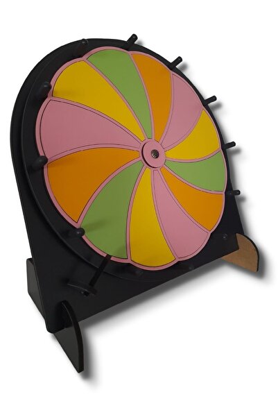 giftoom Eğitici/eğlenceli Çark 12 Bölmeli Yaz-sil Ahşap Renkli Çarkıfelek- Gr...