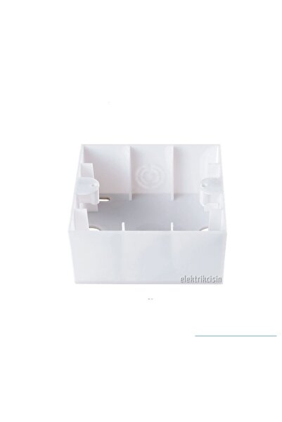 VİKO Karre Beyaz Tekli Sıva Üstü Kasa - 12 Adet