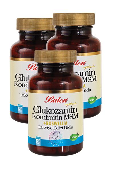 Balen 3 Boxes of Glucosamine Chondroitin Msm Boswellia Acne Glucosamine Boswellia 120 Tablets X 1200 Mgx3