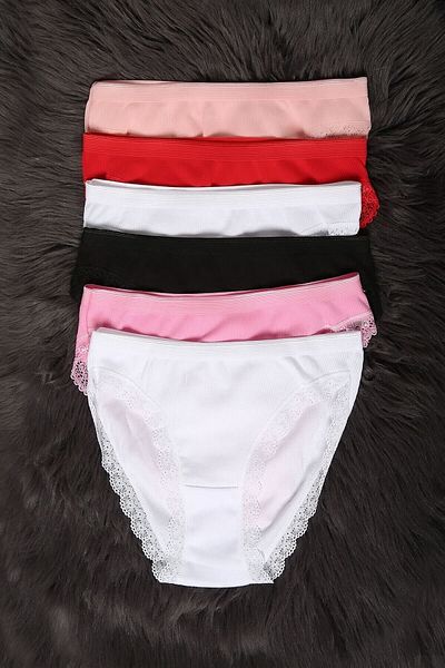 ÇamaşırcımShop Tutku 0517 Pachet de 6 chiloți de bikini cu camisole din dantelă