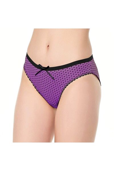 ÇamaşırcımShop Pachet de 12 chiloți de bikini Passion 0656 cu buline și elastan