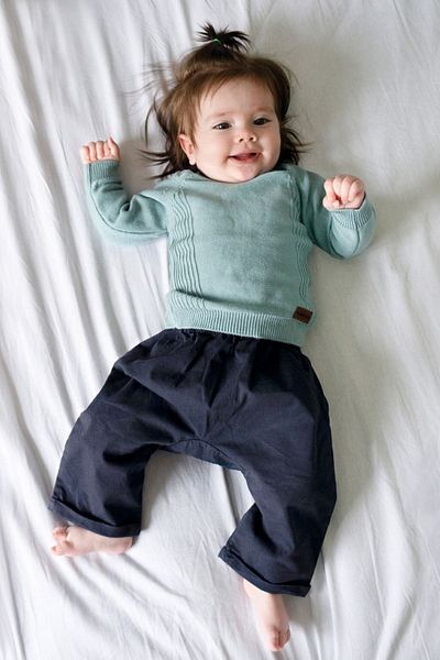 Miespiga Unisex Baby Green Knitwear Knitted Sweater