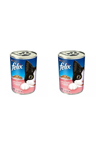 FELIX Felix Somon Ve Alabalıklı Konserve Kedi Maması 400 Gr. 2 Adet