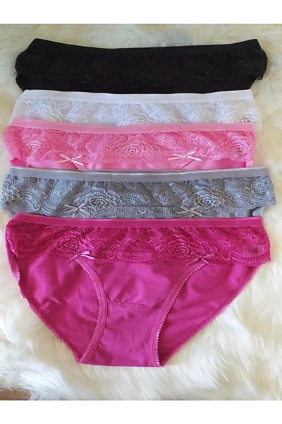 ÇamaşırcımShop Pachet de 12 chiloți de bikini Passion 0736 Funda Lace Elastan