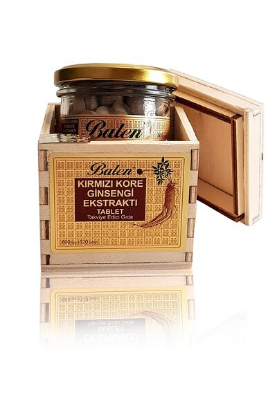 Balen Tahta Kutu Kırmızı Kore Ginseng 600 Mg X 120 Tablet Orijinal Yetişkin G...