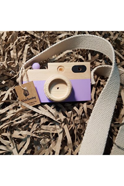 aswood Ahşap Oyuncak Fotoğraf Makinesi, Kız Erkek 0 - 3 Yaş Hediyelik Askılı ...