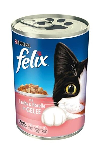 FELIX Felix Somon Ve Alabalıklı Konserve Yetişkin Kedi Maması 4x400 gr