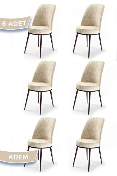 Canisa Concept Dexa Serisi, Üst Kalite Yemek Odası Sandalyesi, Metal Kahveren...