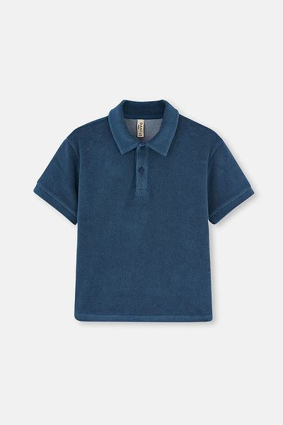 Dagi Tričko Indigo Towel Polo Neck