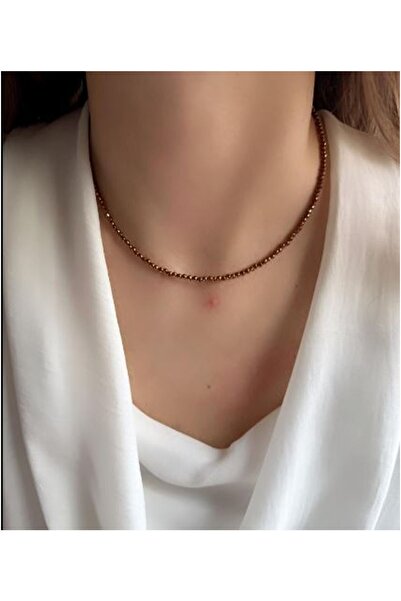 Serline Desing Kadın 925 Ayar Gümüş Patentli Gümüş Spor Hematit Kolye