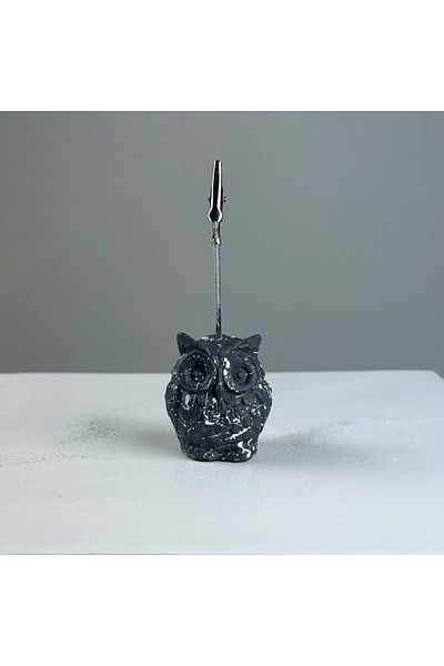 oasis decoration Owl White Splash Note Holder