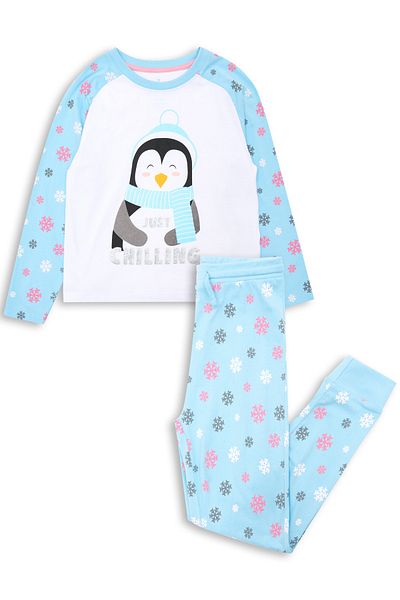 Threadgirls Pyjama - Blau - Geometrisches Muster
