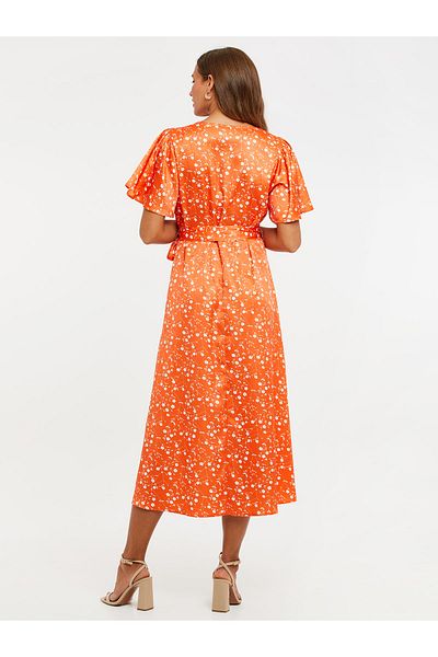 Threadbare Kleid - Orange - Wickelschnitt
