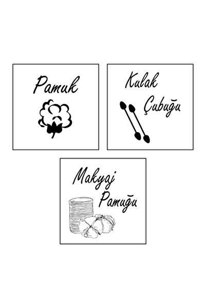 Gazanya Home Pamuk- Makyaj Pamuğu-kulak Çubuğu Beyaz Etiket 5,5cmx5,5cm