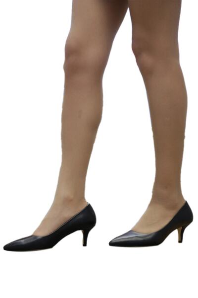 OZ AYAKKABI Siyah Deri Stiletto