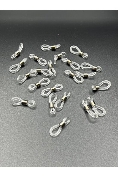 Egem aksesuar 50'li Gözlük Aparatı-gözlük Askısı Klipsi, Gözlük Zincir-gözlük Ipi Lastiği Şeffaf