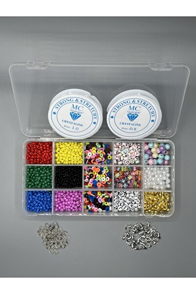 Egem aksesuar مجموعة مجوهرات مكونة من 15 عين فيمولو، مجموعة مختلطة من الخرز ا...