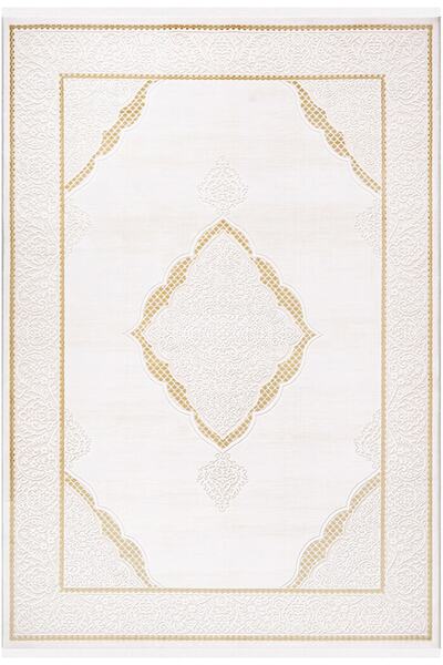 İpek Mekik Halı Sardes 6450a Yumuşak Dokulu Modern Ve Geleneksel Desenli Üst ...