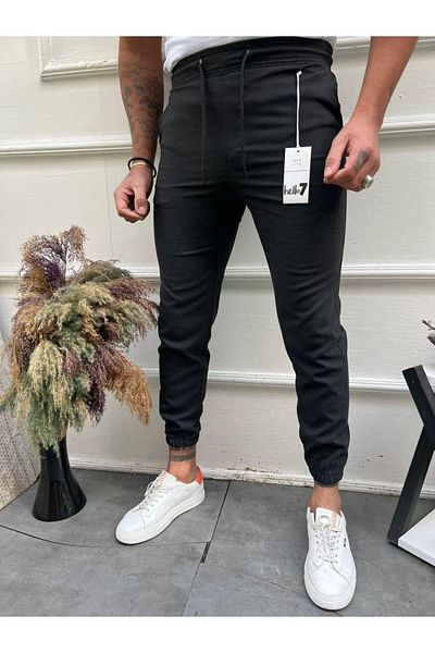 Ser Joven Ανδρικό παντελόνι Jogger Anthracite Basic Relaxed Fit