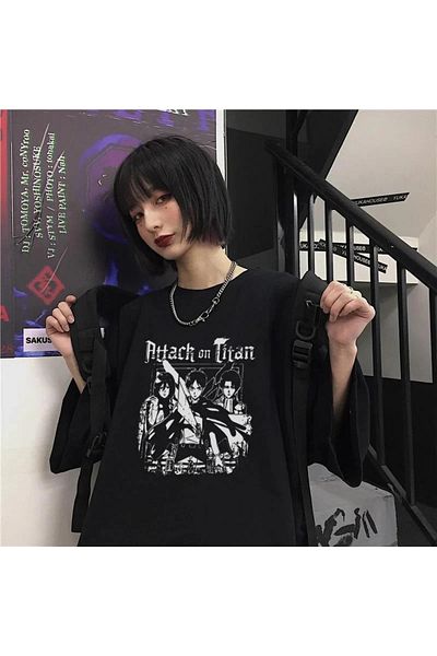 Favorim50ton Anime Attack On Titan T-shirt με στάμπα (unisex).