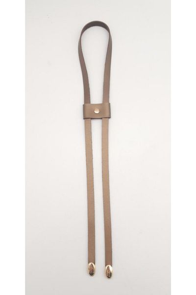 angel çanta aksesuar Copper Single Layer Faux Leather Drawstring Light Gold Metal