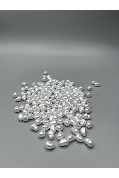 Egem aksesuar لؤلؤ شبه منحرف أبيض لؤلؤي عديم الشكل 100 قطعة (6*9 مم)