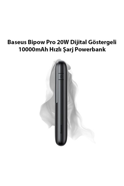 Baseus Acumulator extern Bipow, Baseus, Power Bank 10000mAh, 20W, USB-C PD QC Samsung AFC, Negru