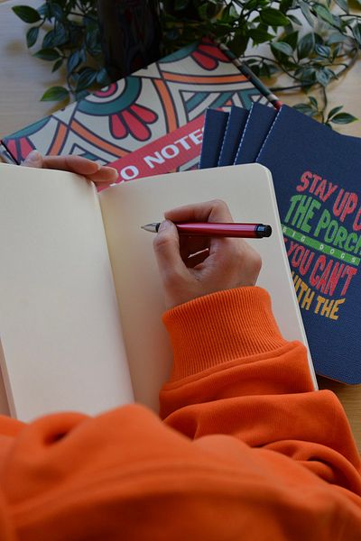 CoNotes 5 Pieces Soft Leather Cover A5 Unlined Notebook Set