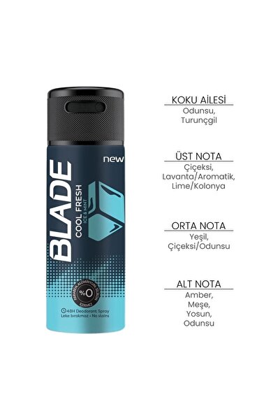 Blade Deodorant Cool Fresh Ice Mınt 150 Ml*3 Adet