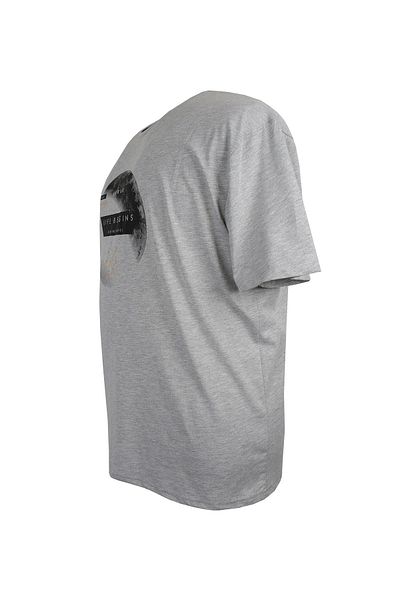 marufshop Ανδρικό μπλουζάκι μεγάλου μεγέθους με στάμπα με λαιμόκοψη