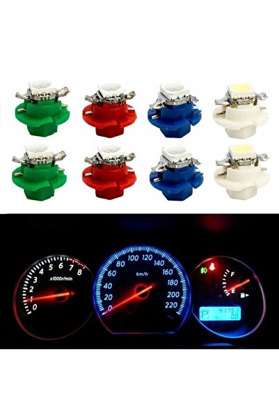 SEWICK T5 B8,4 Led Cob Gösterge Ampulü Yeşil 4 Adet