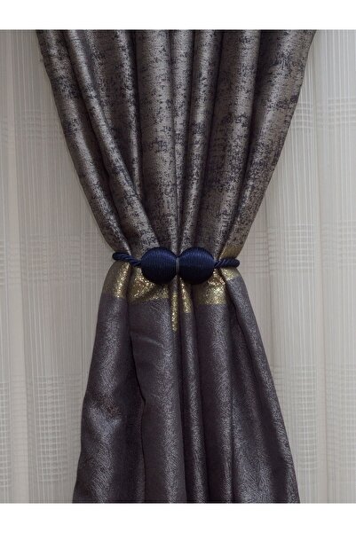 MAGNİS إكسسوارات تجميع الستائر المغناطيسية باللون الأزرق الداكن