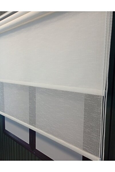 Genel Markalar Yeni Sezon Çift Mekanizmalı Trend Tül Stor Perde - Şantukv1