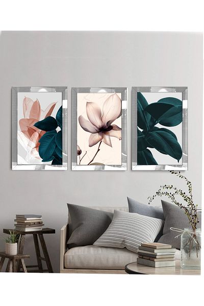avm19 Pictură Modern Flower 3 în cadru din plexiglas
