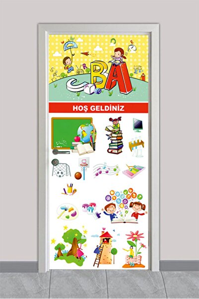 OnurStore Okul Kapı Giydirmeleri -hoş Geldiniz-UV BASKI