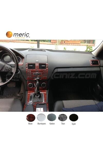 meriç cockpit design ميريتش ®   مرسيدس C 180 تنجيد أمامي أسود لامع 17 قطعة 20...